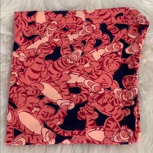 LuLaRoe Pink and Navy Tigger Print Leggings